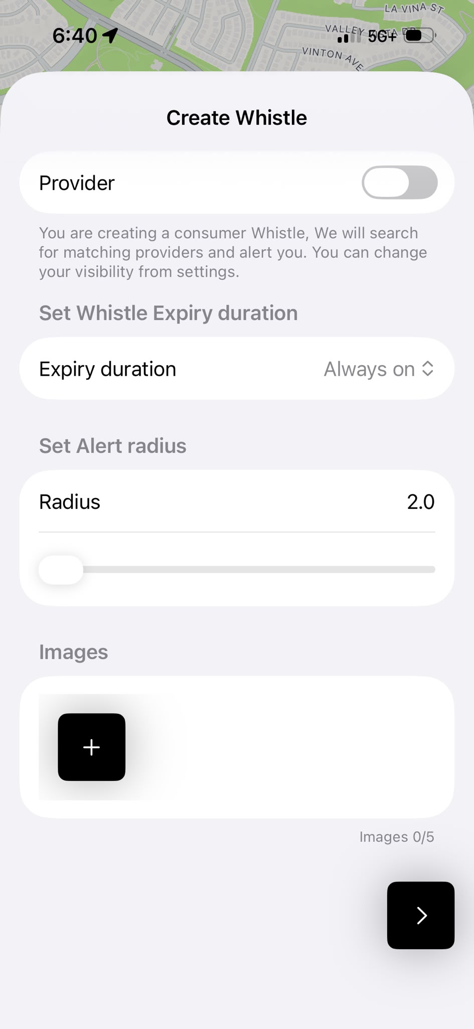 Set expiry, radius and photos